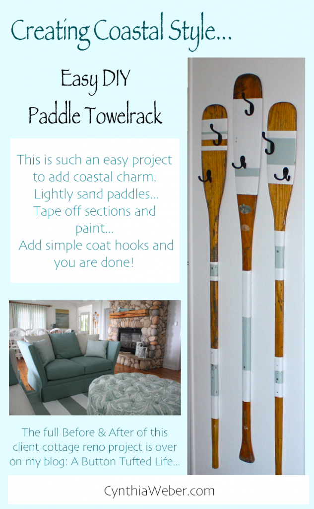 DIY Paddle towelrack CynthiaWeber.com