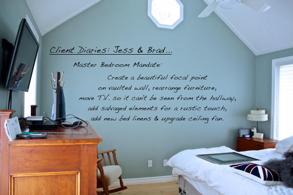 Client Diaries- Jess & Brad… Master Bedroom Mandate from CynthiaWeber.com