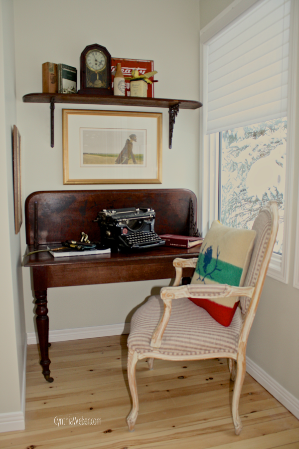Creating a cozy alcove office… CynthiaWeber.com
