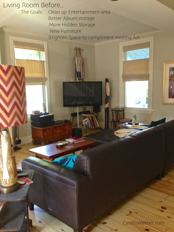 Living room before… CynthiaWeber.com