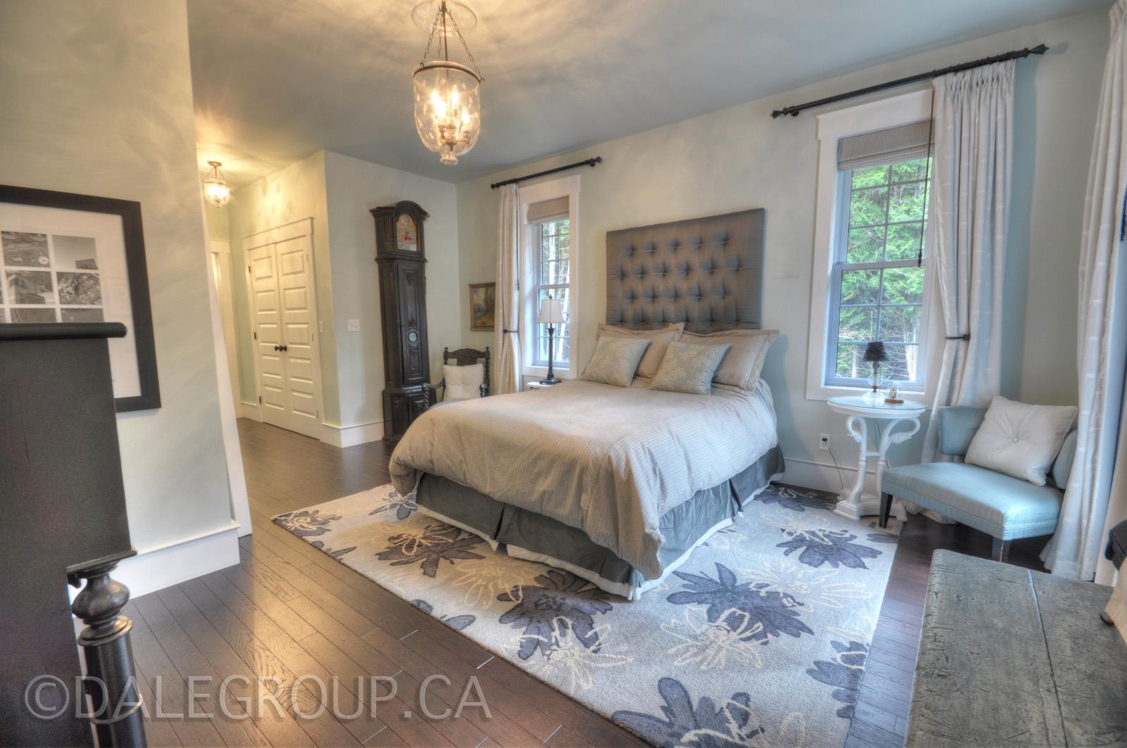 Master Bedroom of Hoop Top House currently offered for sale through Dale Group Realty Bayfield Ontario Canada