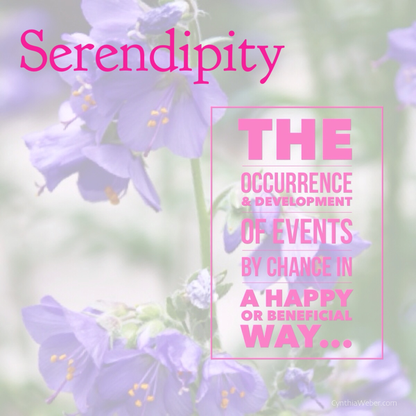 Serendipity defined… CynthiaWeber.com