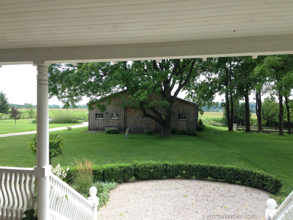 views from the back porch to the barn… CynthiaWeber.com