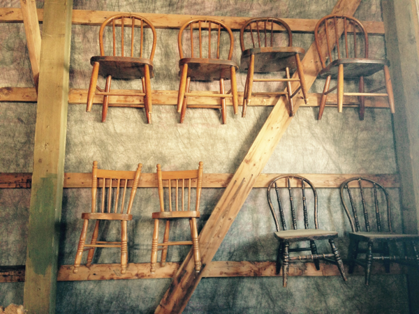 Little Chairs hung on the walls of the barn at Bannockburn 1878… Cynthiaweber.com