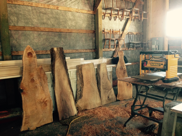 Live Edge pieces waiting to be finished… Cynthiaweber.com