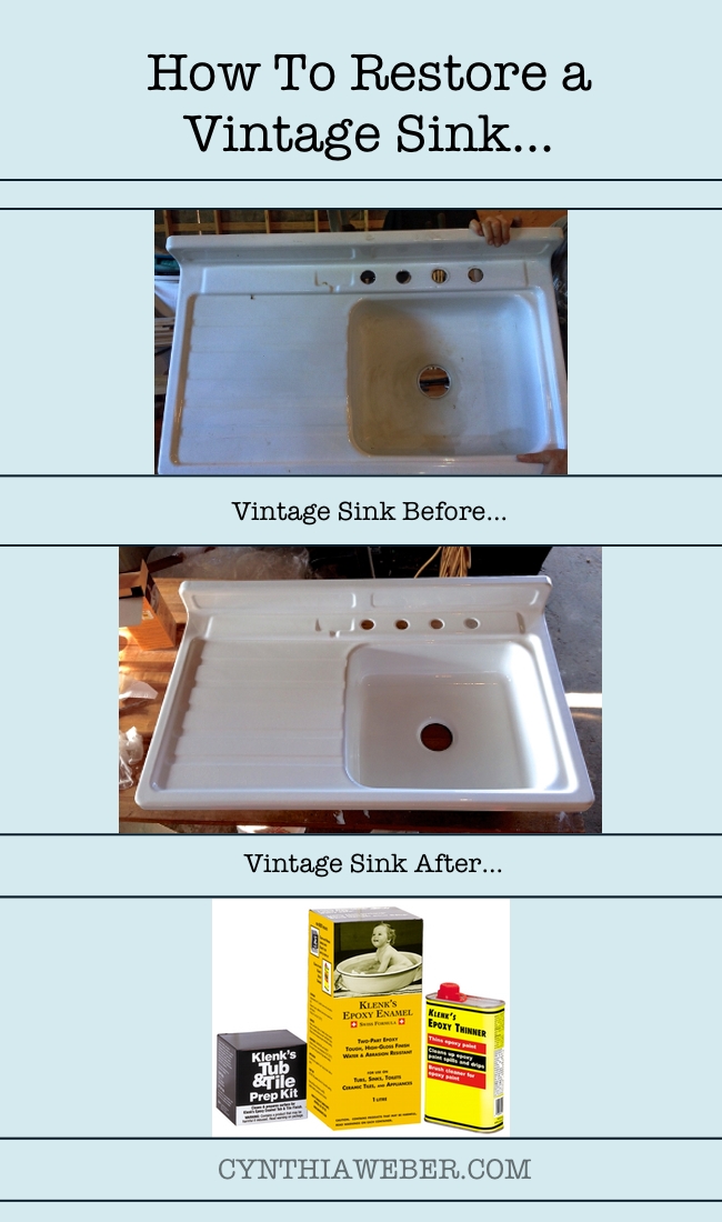How to Restore a Vintage Sink… CYNTHIAWEBER.COM