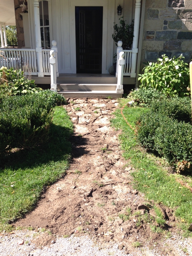 Flagstone removed to regrade the pathway at BannockBurn 1878… Cynthiaweber.com