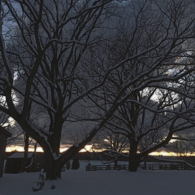 Snowy sunset at BannockBurn 1878...